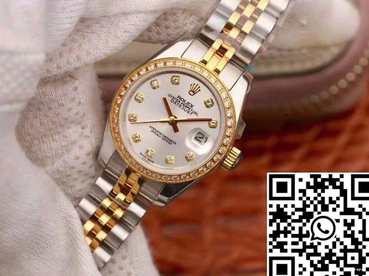 18K Rolex Gold Silver Datejust Lady FastDry Yellow 869 28MM Dial 0717